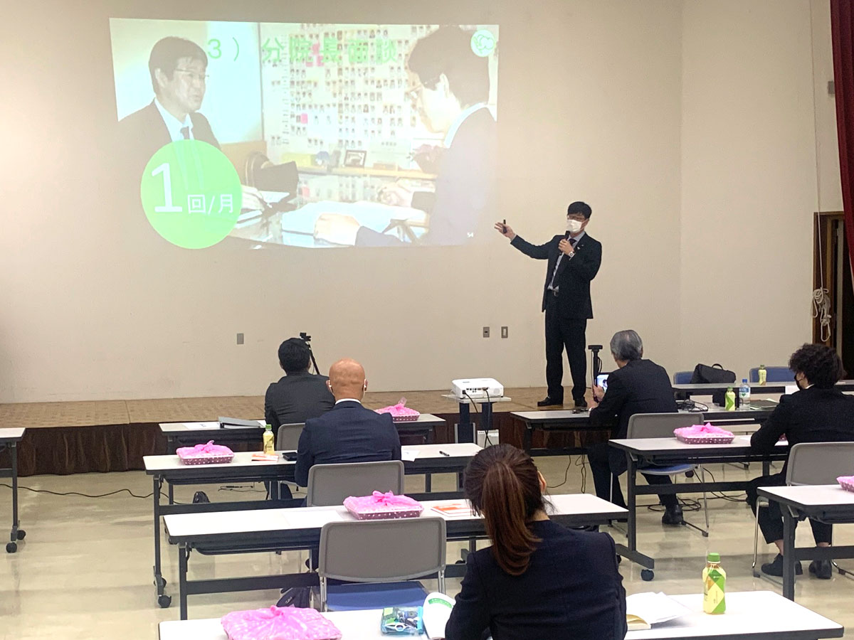 福岡ひびき信用金庫様内部セミナー「ひびしんニューリーダー会５月例会」にて、理事長の梶原浩喜が講演致しました。