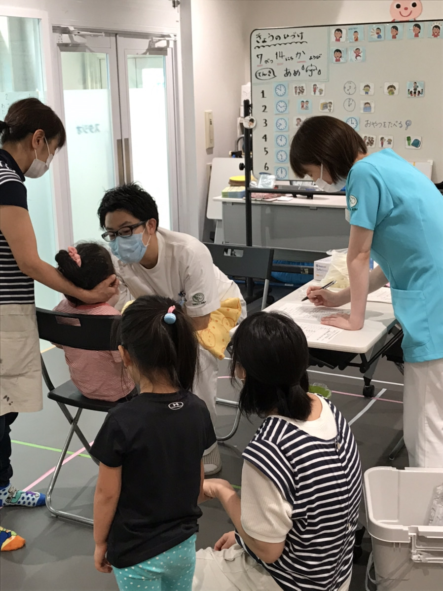 2020年7月14日(火)　保育園で園児の歯科検診を行いました。（岡山スマイル歯科小児歯科医院）